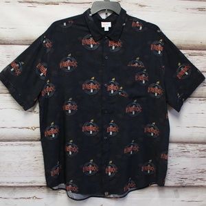 LuLaroe 3179 Men 2XL Shirt Rayon Short Sleeve
